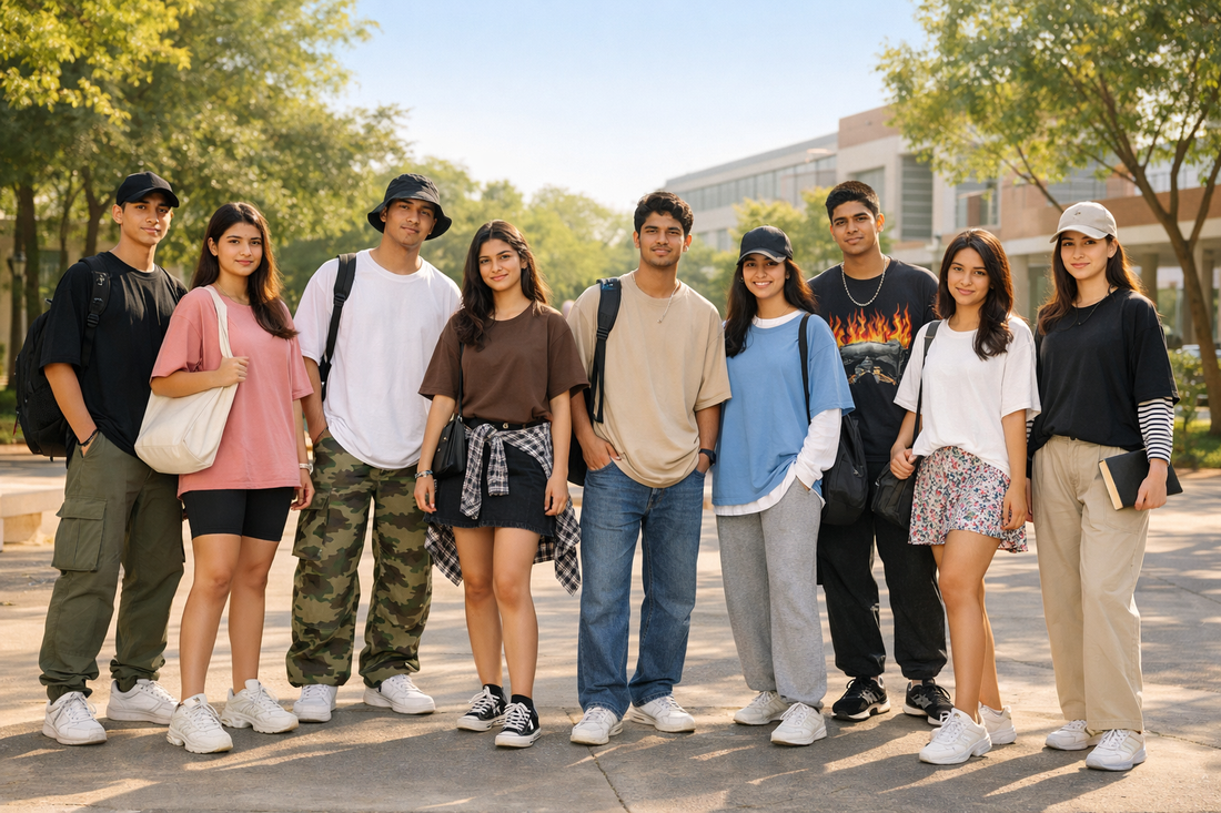 10 Oversize Tee Outfit Ideas for College in India