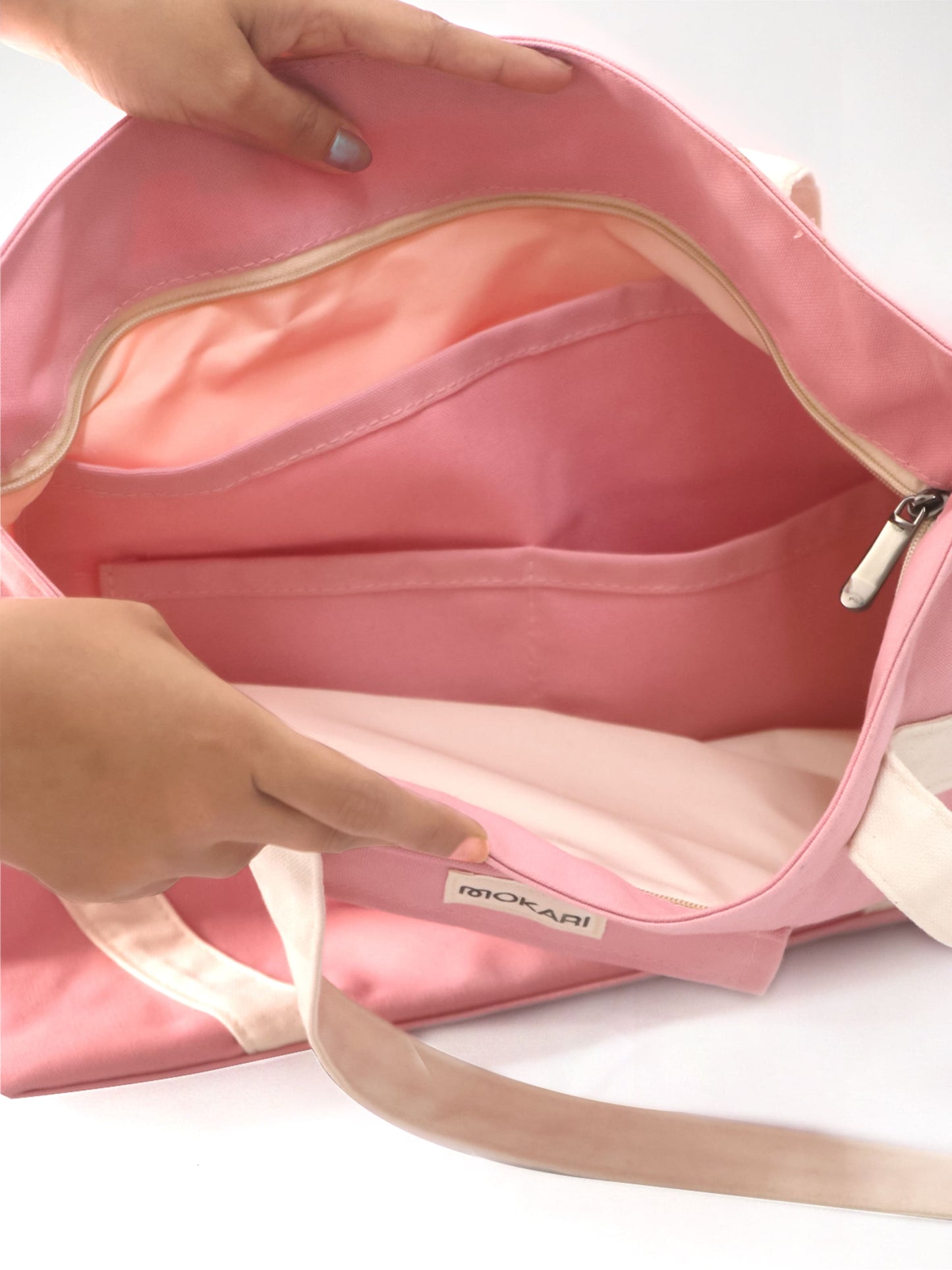 Crossover Canvas Tote - Blush Pink