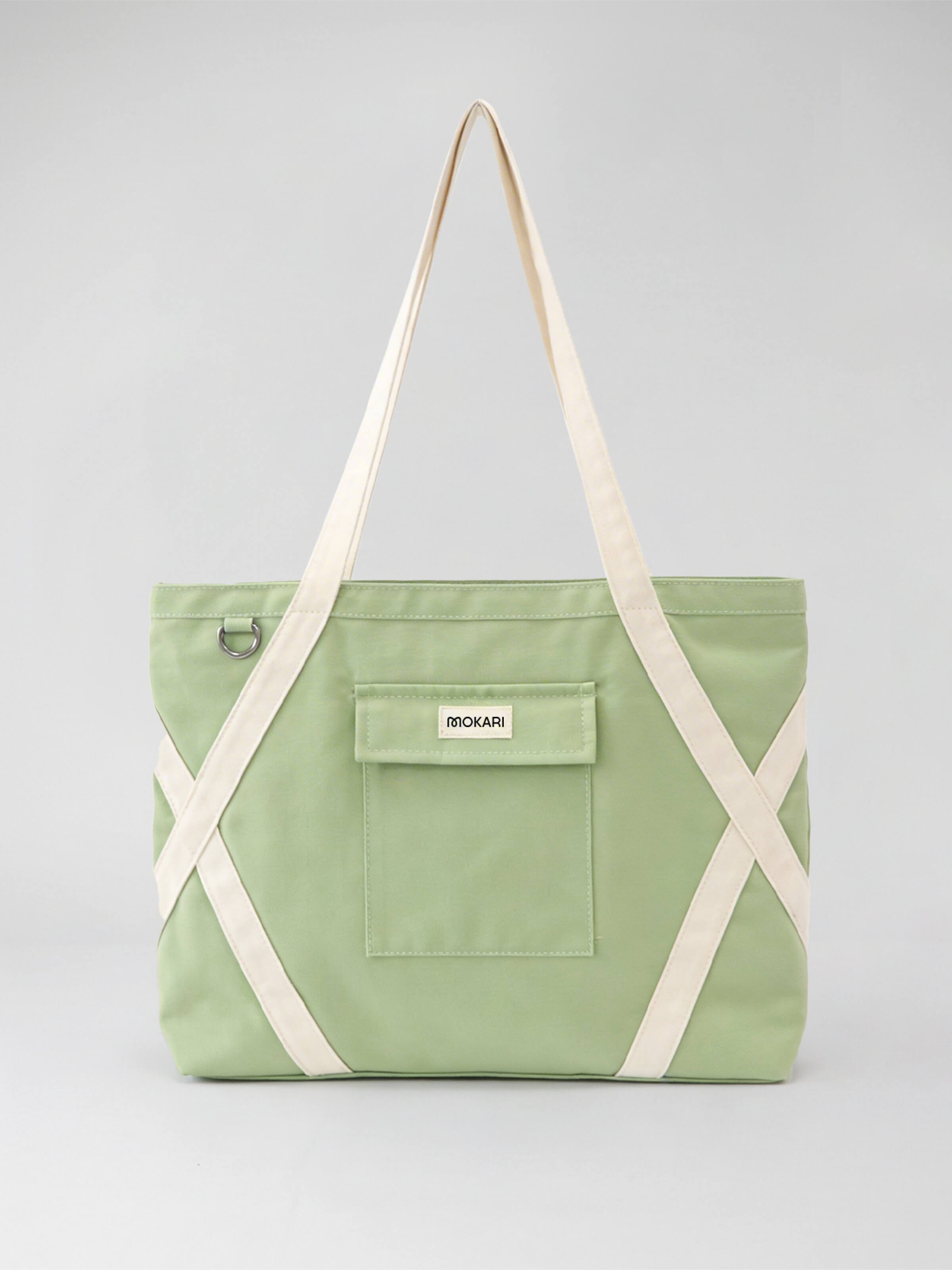 Buy Sage Green Crossover Canvas Tote Bags Online in India – Mokari
