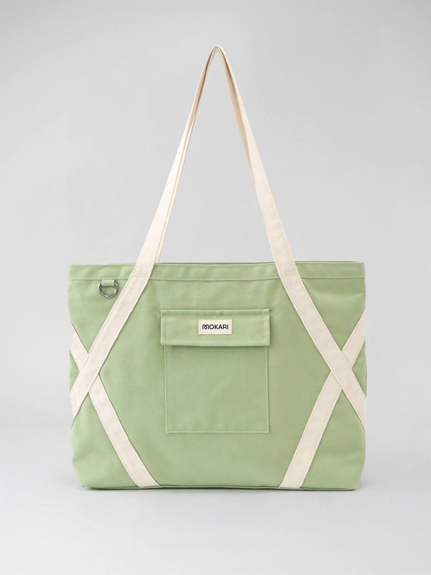 Crossover Canvas Tote - Sage Green