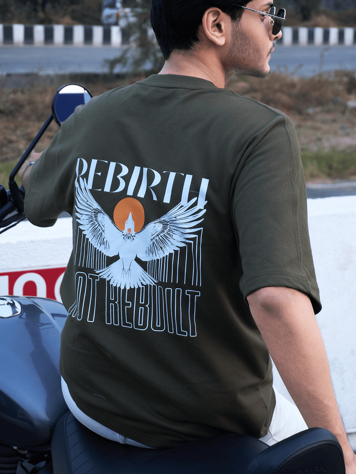 THE "LAZY" HUSTLE | Kimono sleeve | Oversize tee OLIVE GREEN