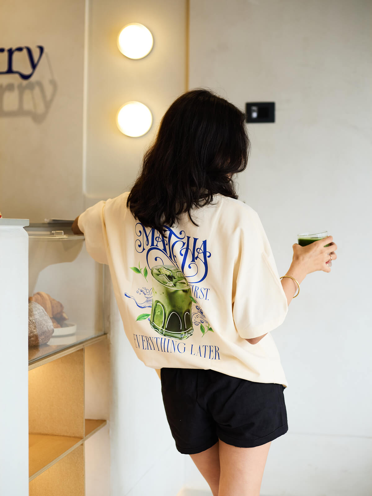 Matcha first, everything later Tee Cream/Vanilla