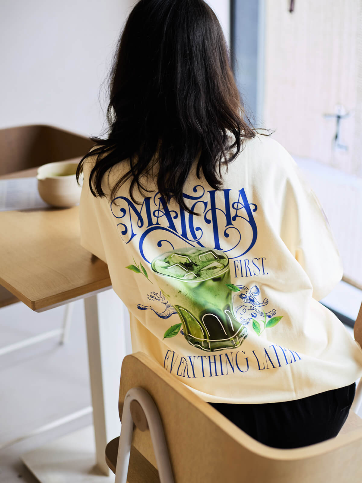 Matcha first, everything later Tee Cream/Vanilla
