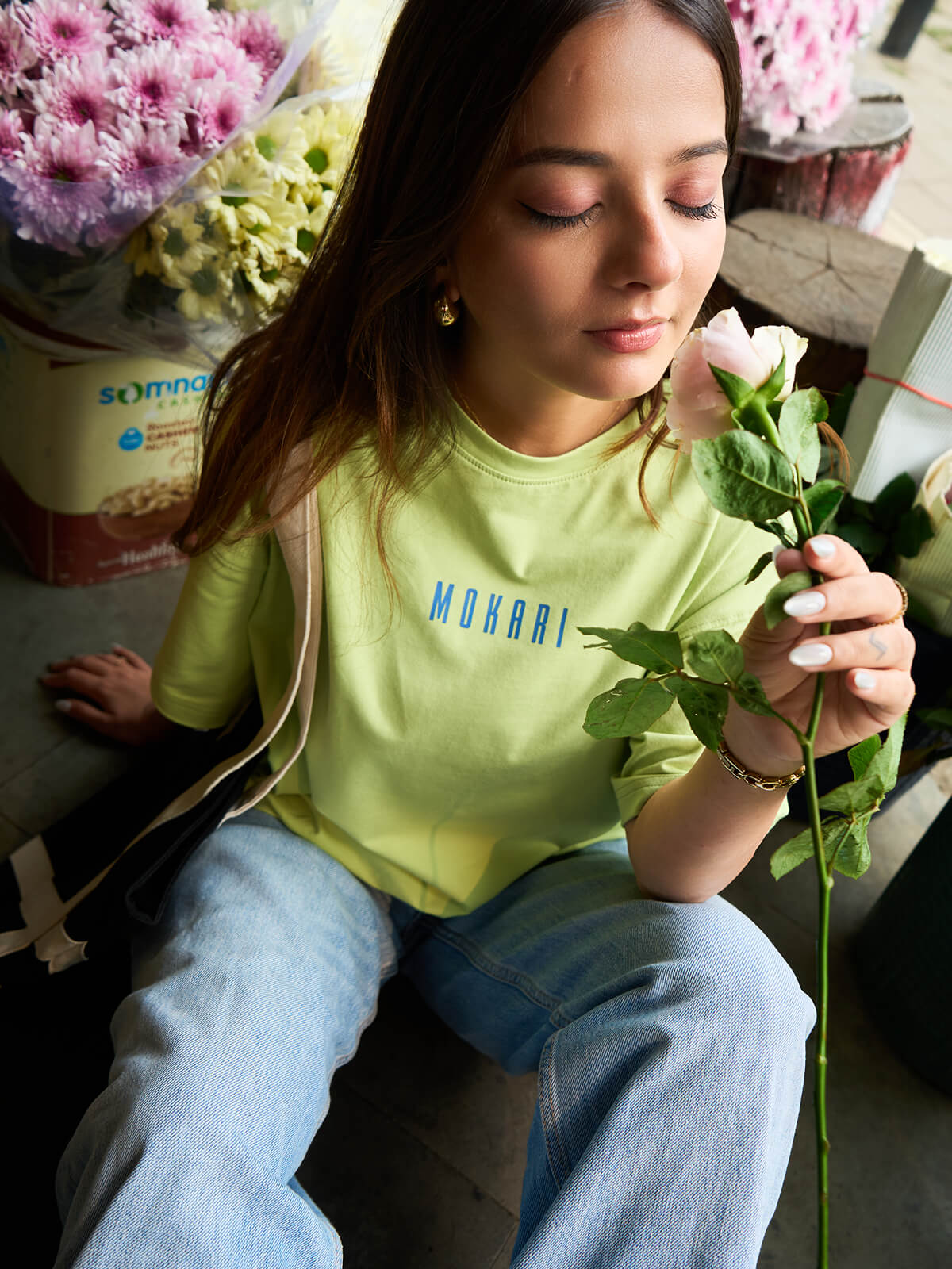 Quiet Reflections | Oversize Tee Lime