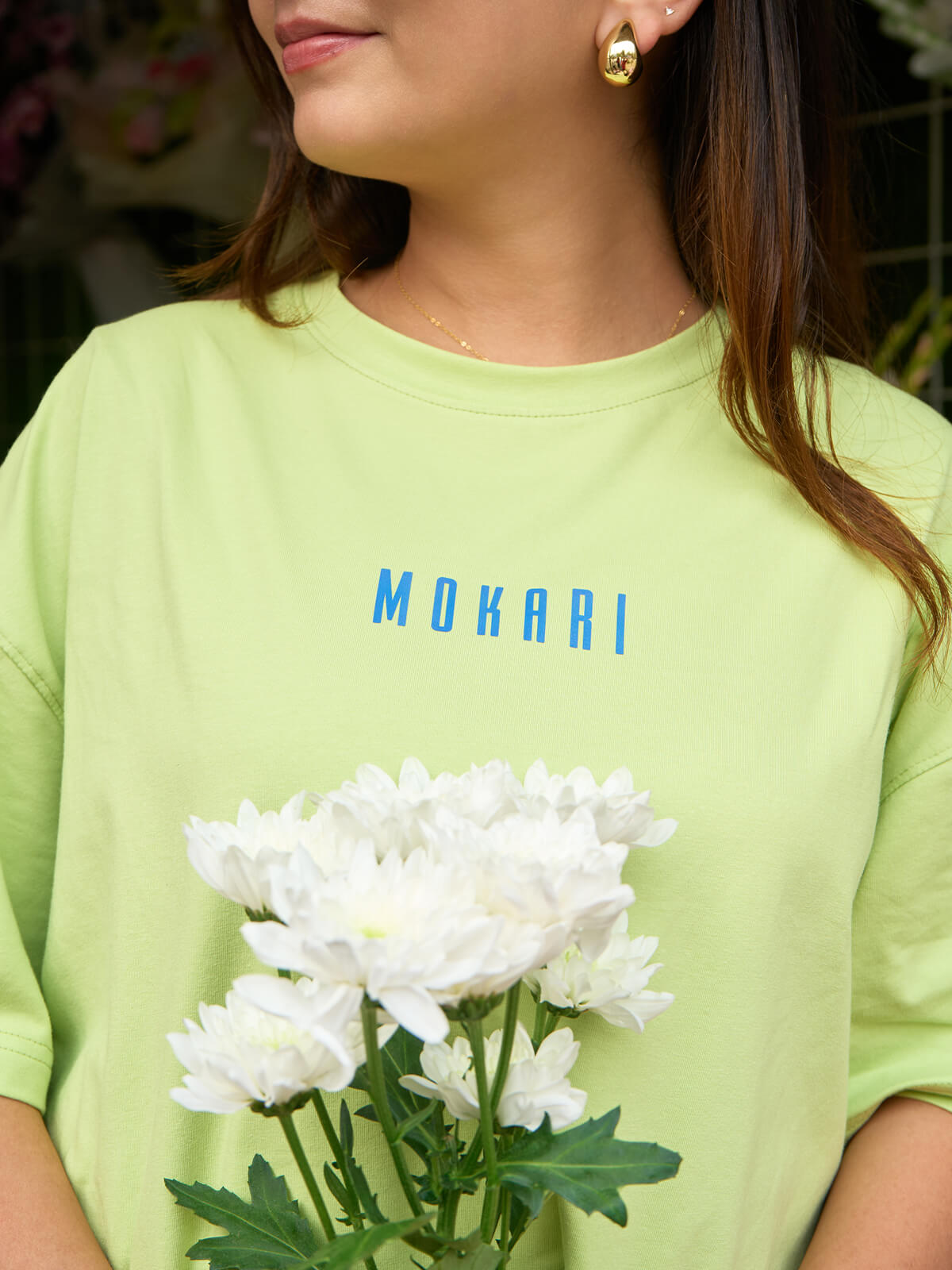 Quiet Reflections | Oversize Tee Lime