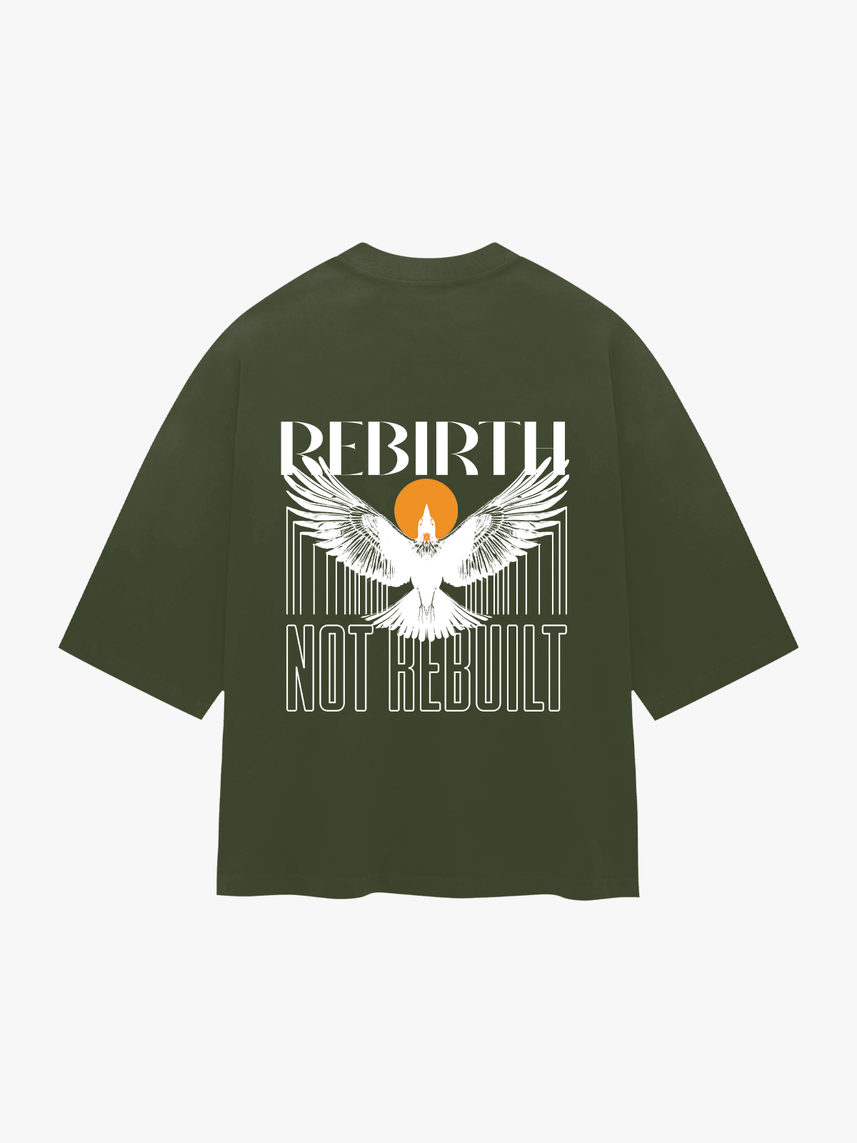 THE "LAZY" HUSTLE | Kimono sleeve | Oversize tee OLIVE GREEN