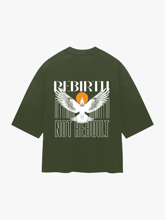 THE "LAZY" HUSTLE | Kimono sleeve | Oversize tee OLIVE GREEN