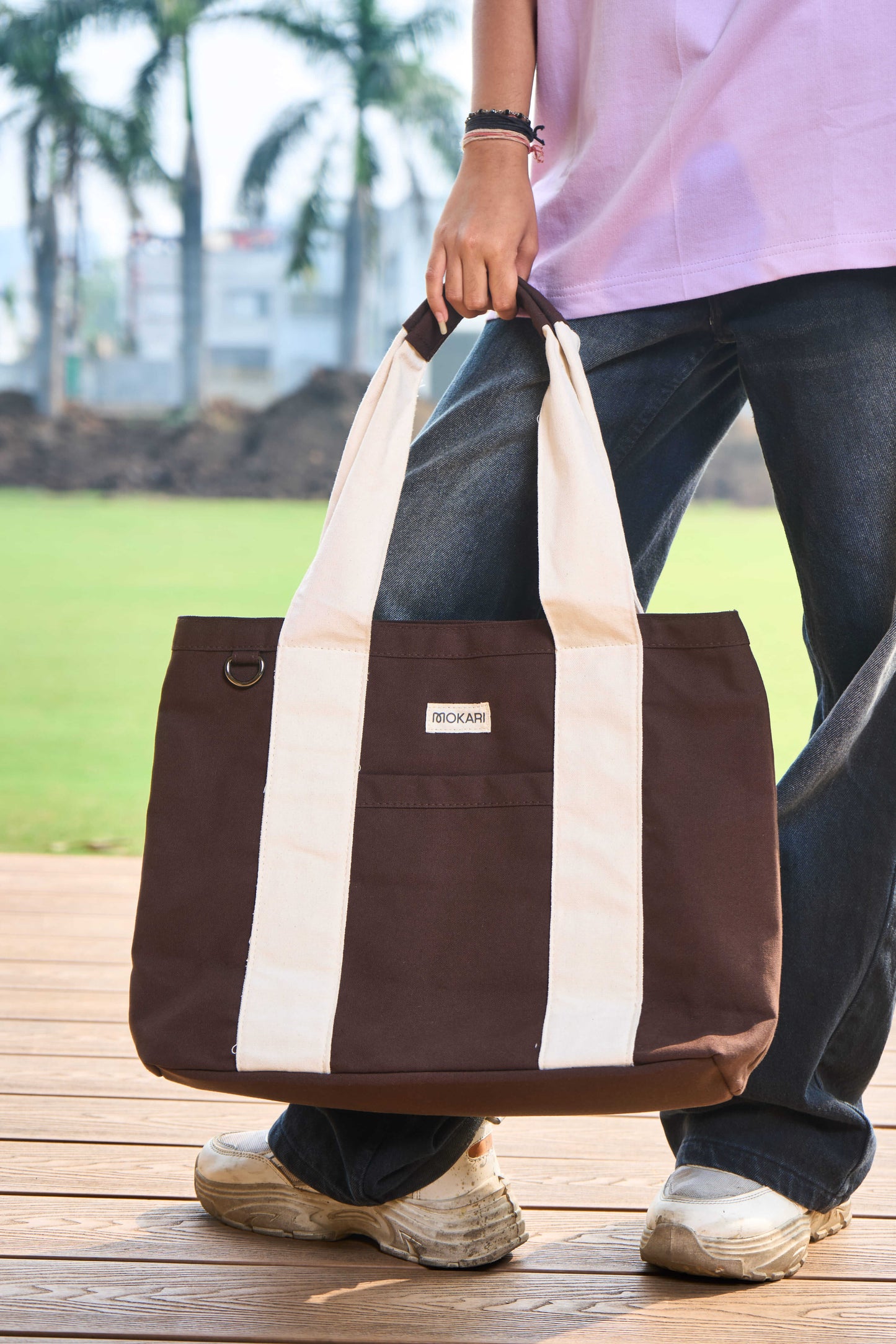 Brown & Cream Everyday Tote Bag